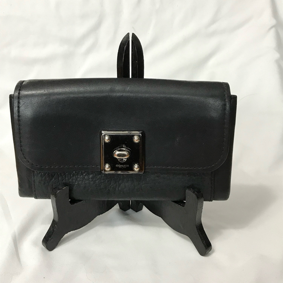 Coach Drifter Wallet with Mixed Leathers & Turnlock Closure EUC - Picture 1 of 12